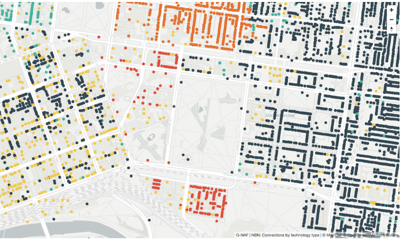 Melbourne CBD with NBN
Mapping Data