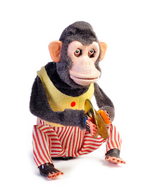 Monkey banging cymbals